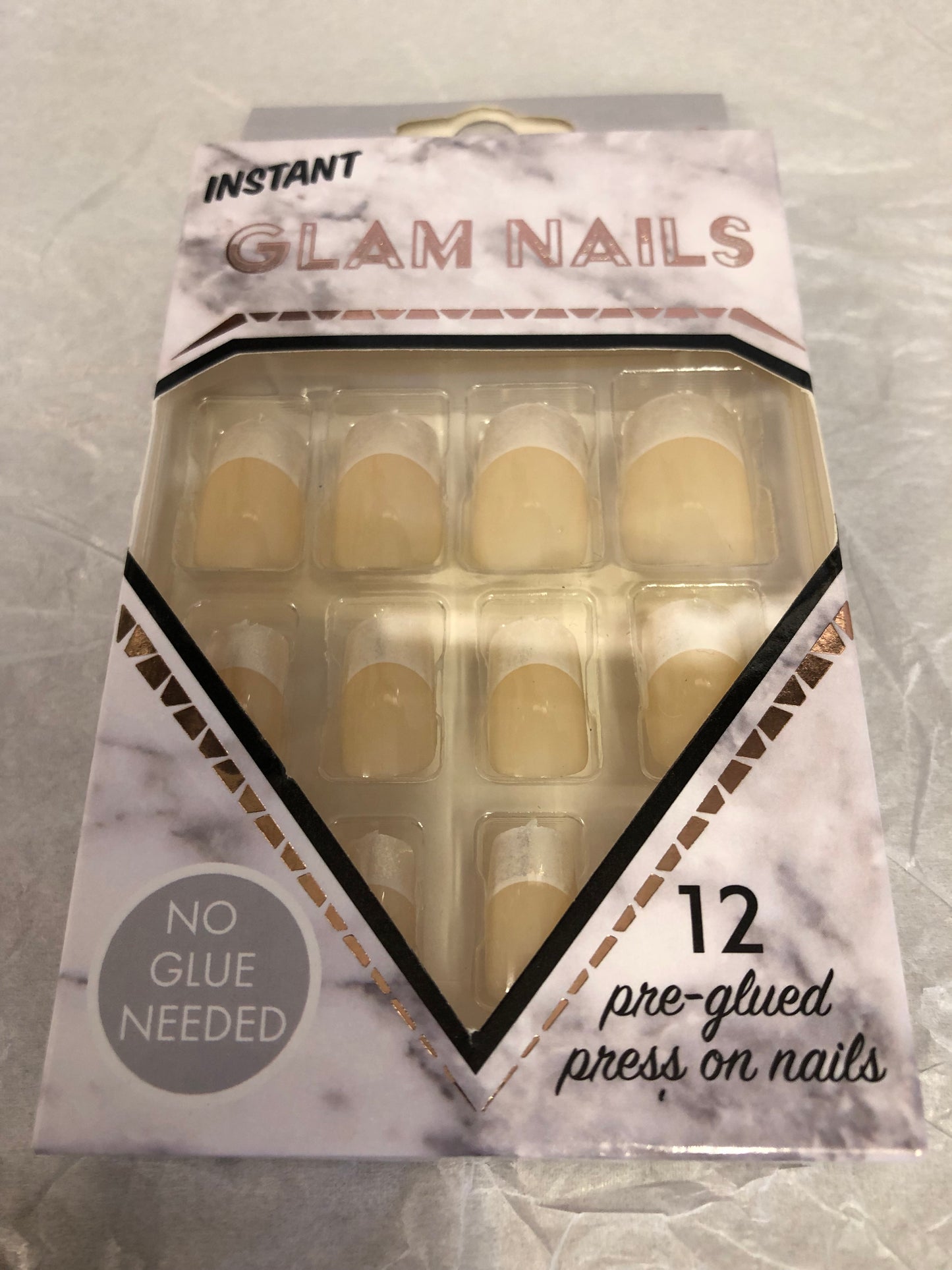 Instant Glam Nails "New Arrivals" 12 Per-Glued Press On Nails No Glue Needed
