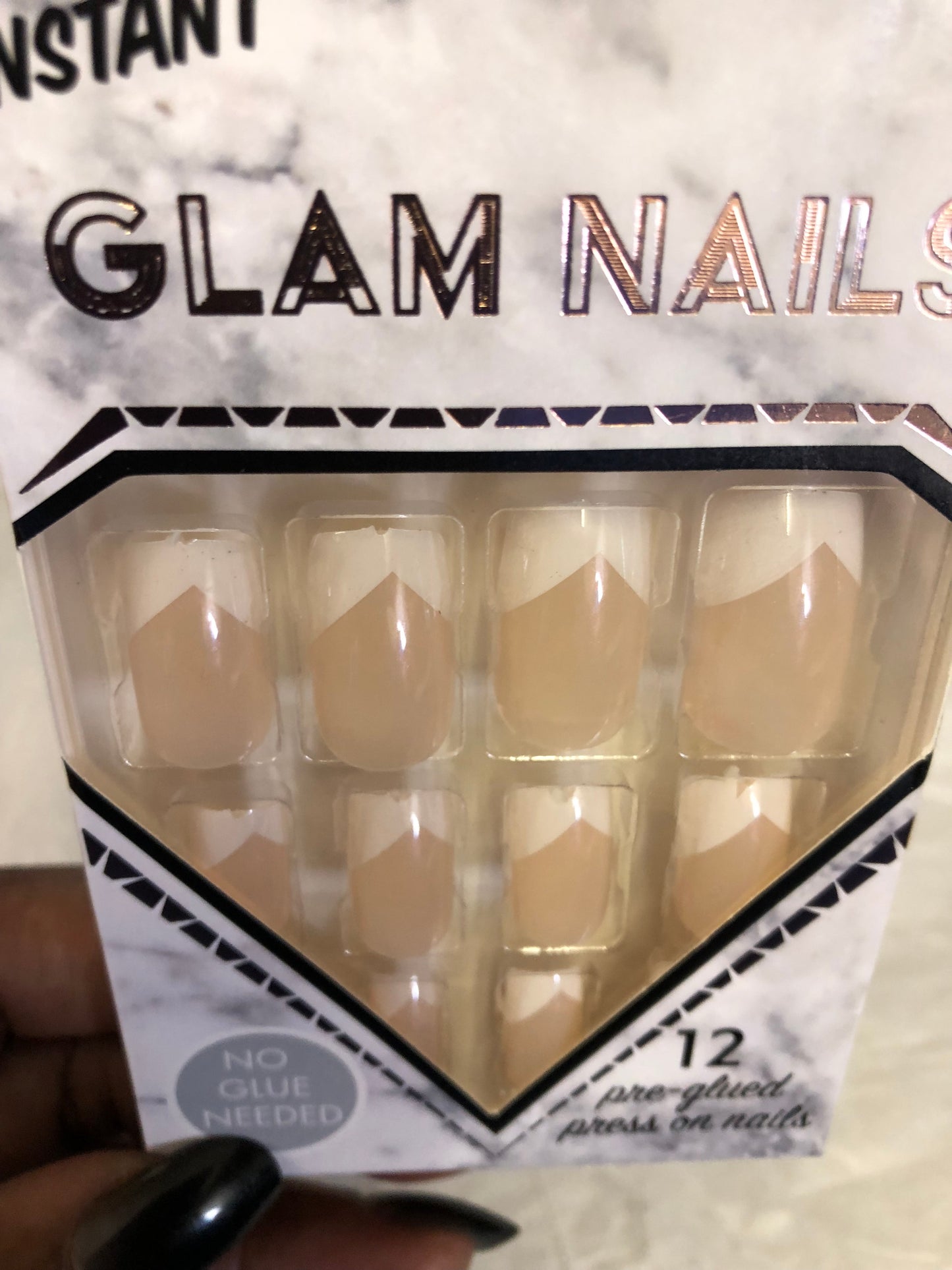 Instant Glam Nails "New Arrivals" 12 Per-Glued Press On Nails No Glue Needed "SOLD OUT"