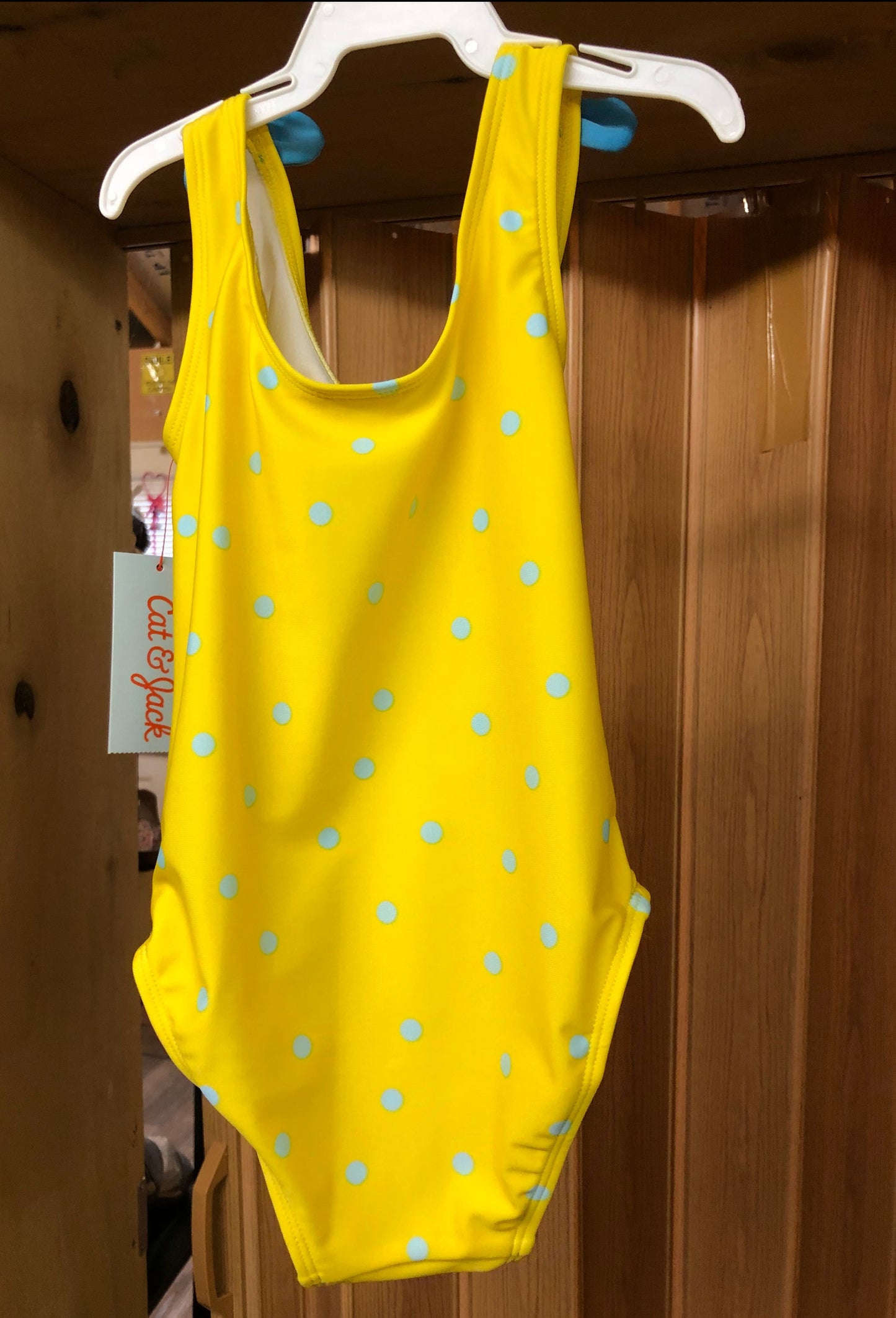 Toddler Girls One Piece Swimsuit Size 4-T By: Cat & Jack Color Yellow "New Arrival"