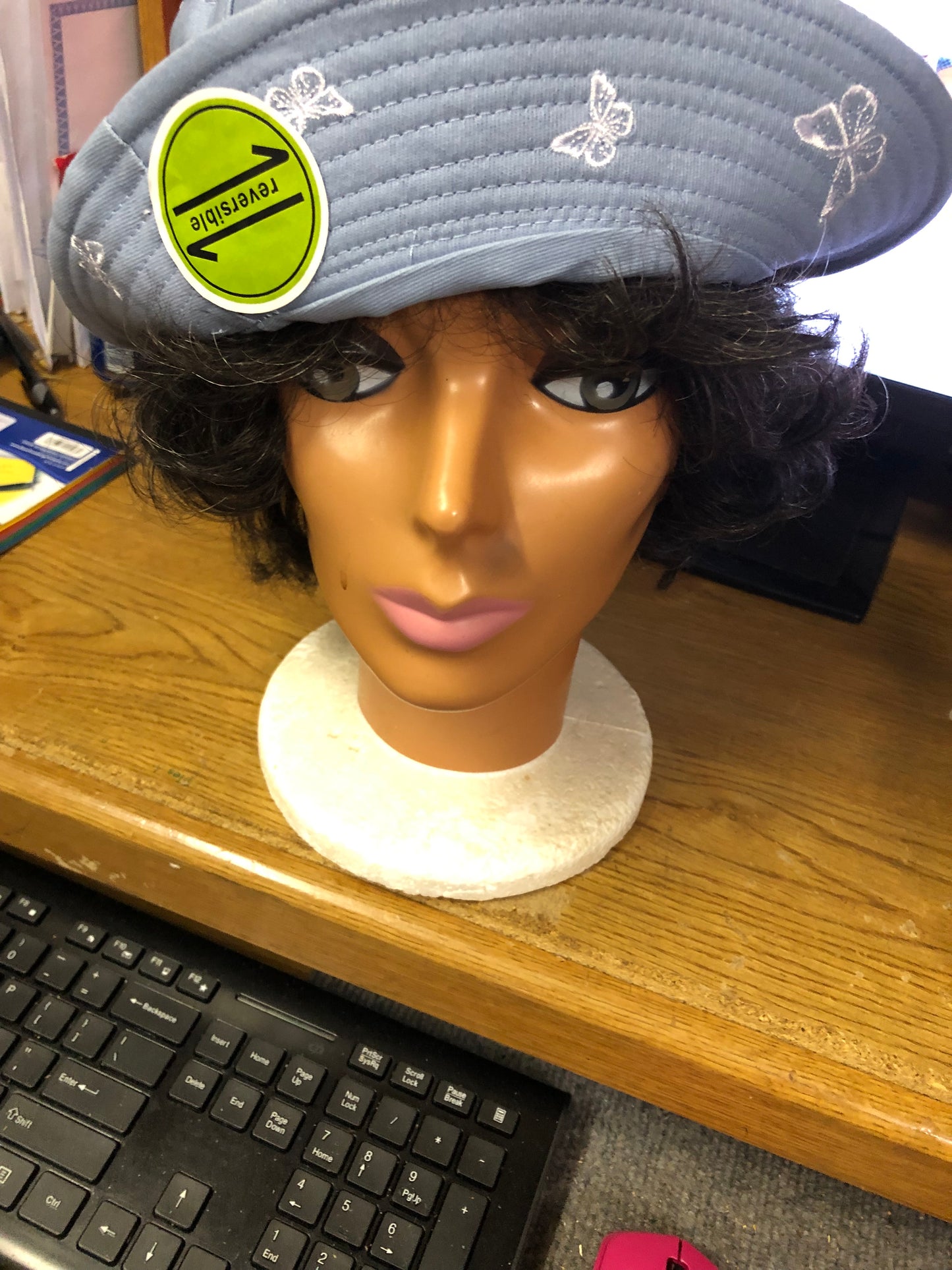 Embroidered Reversiable Butterfly Bucket Hat Only1 Left Thanks For Your Purchase.