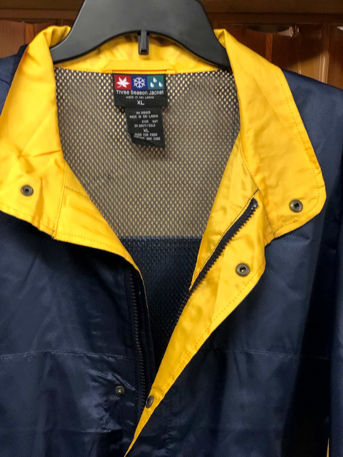 Unisex Three Season Jacket Size XL