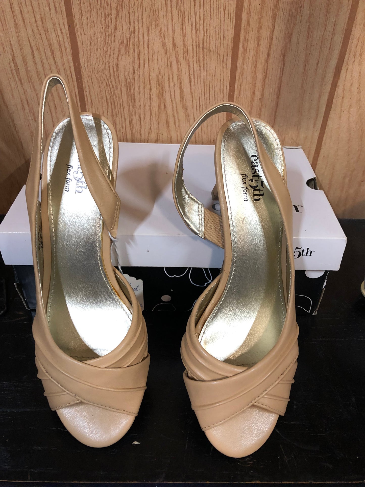 Woman Open Toe Slingback Dress Shoe Size 7M Color Nude ON SALE NOW!"SOLD OUT" Thanks For Your Purchase!