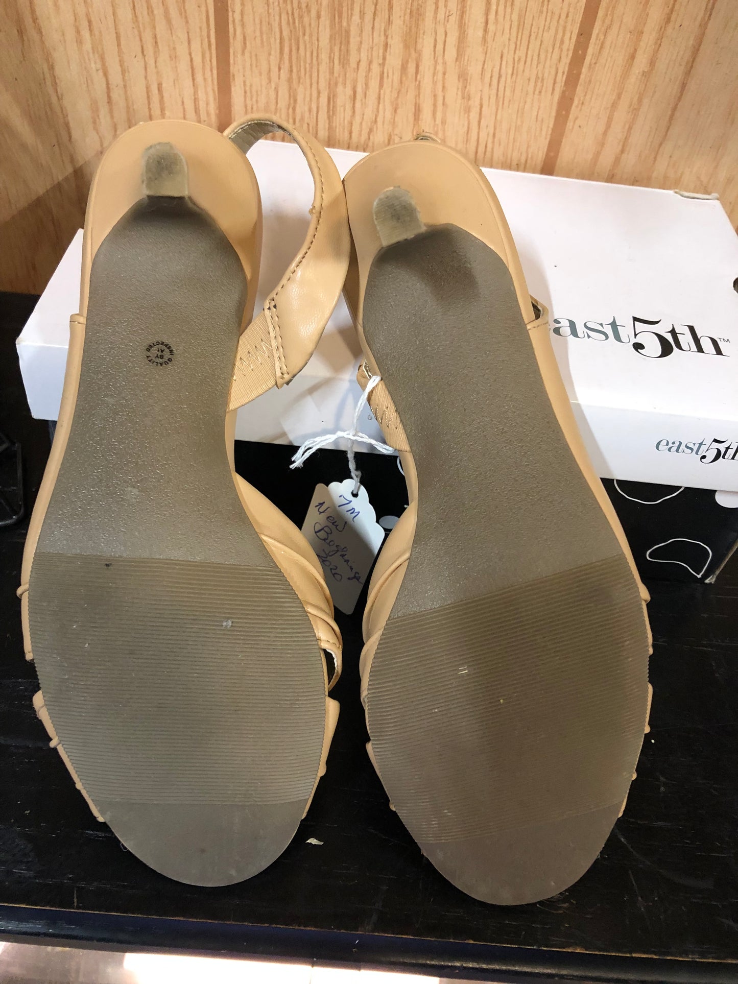 Woman Open Toe Slingback Dress Shoe Size 7M Color Nude ON SALE NOW!"SOLD OUT" Thanks For Your Purchase!
