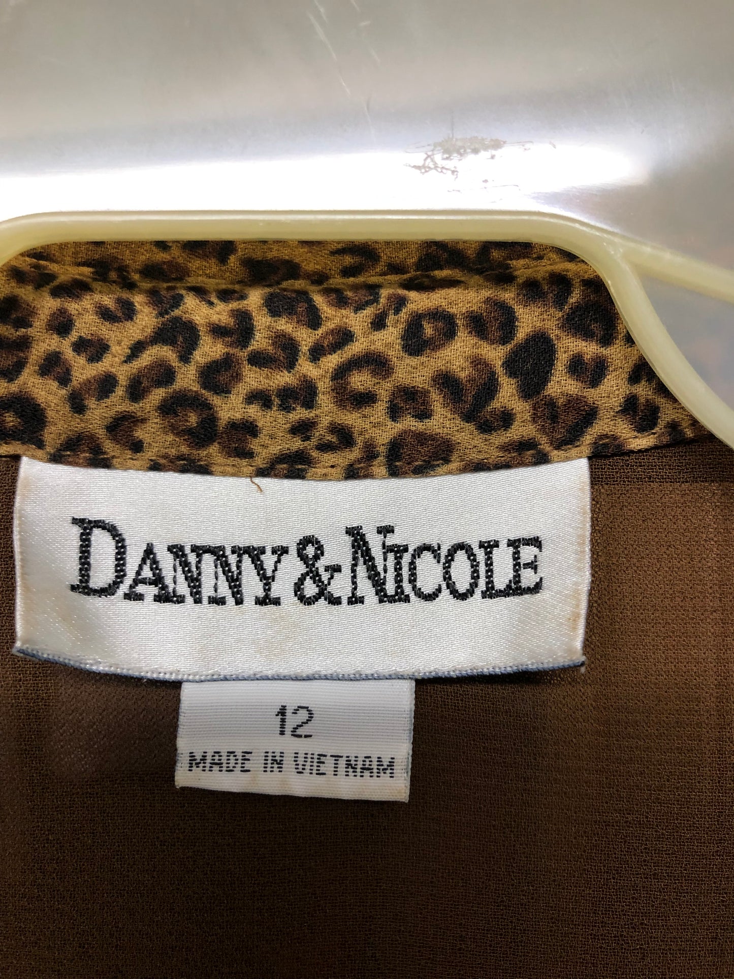 Woman 2Pc. Dress Size 12 Color Brown With Leopard Or Cheetah Trim