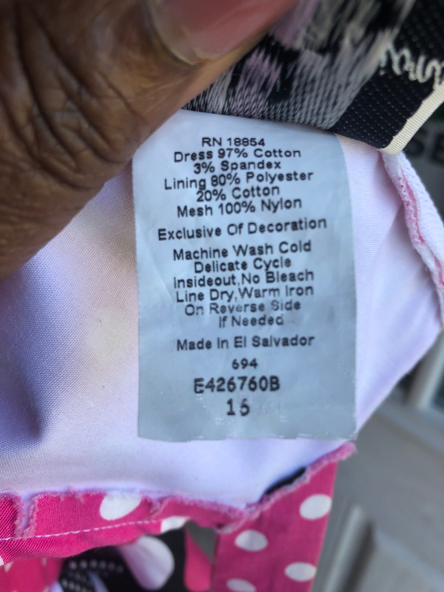 Young Girls Beautiful T-Strap Sun Dress Size 16 Multicolor Polkadot Pink/Blk And White. "Memorial Day Sale"