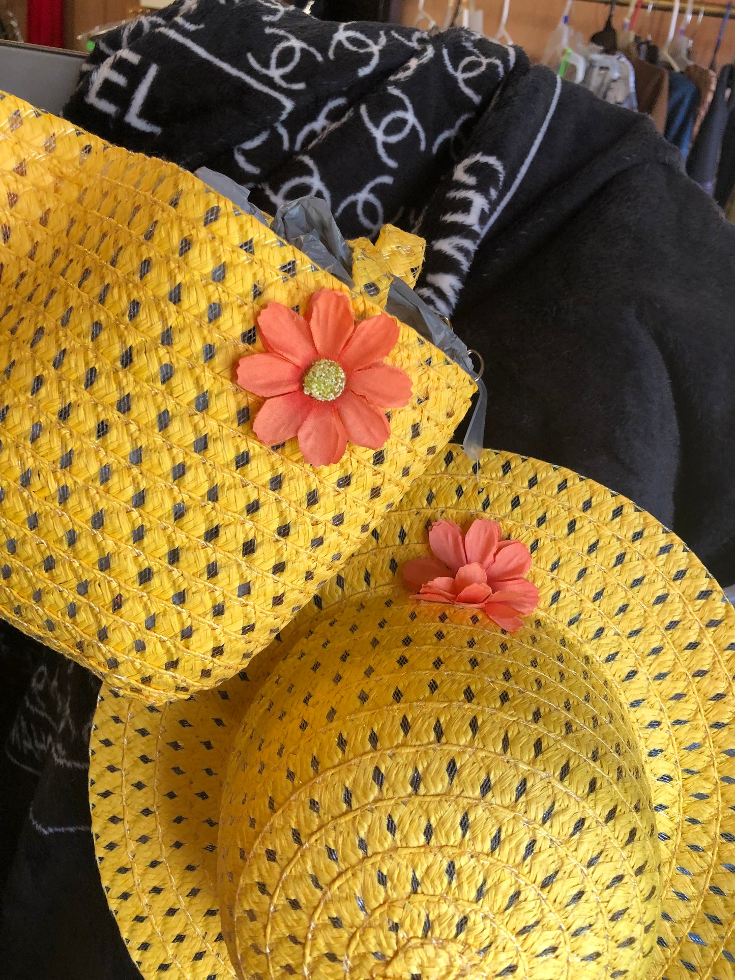 Girls Easter Dress Up Hat And Purse Set Color Yellow "New Arrival"