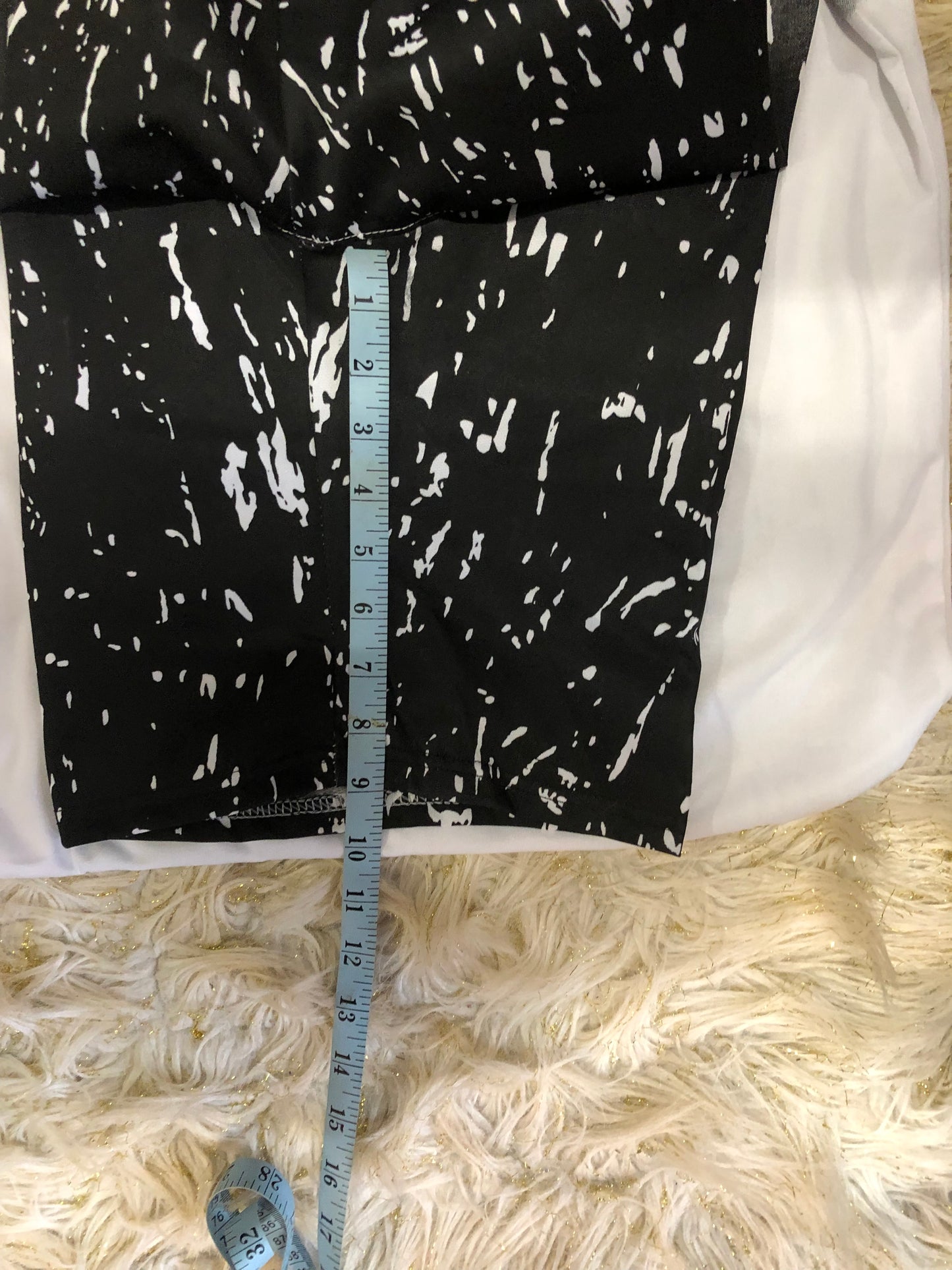 Men Fashiom 2Piece Short Set Size 2XL Black/White Drip"On Sale Now"