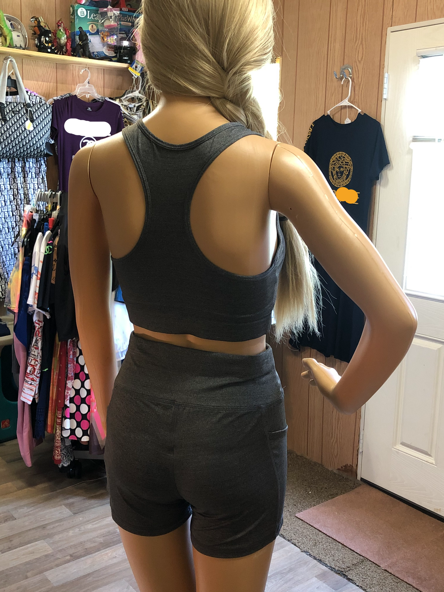 Nike 2Pc. Razor Back Sport Bar and Booty shorts Size S/M