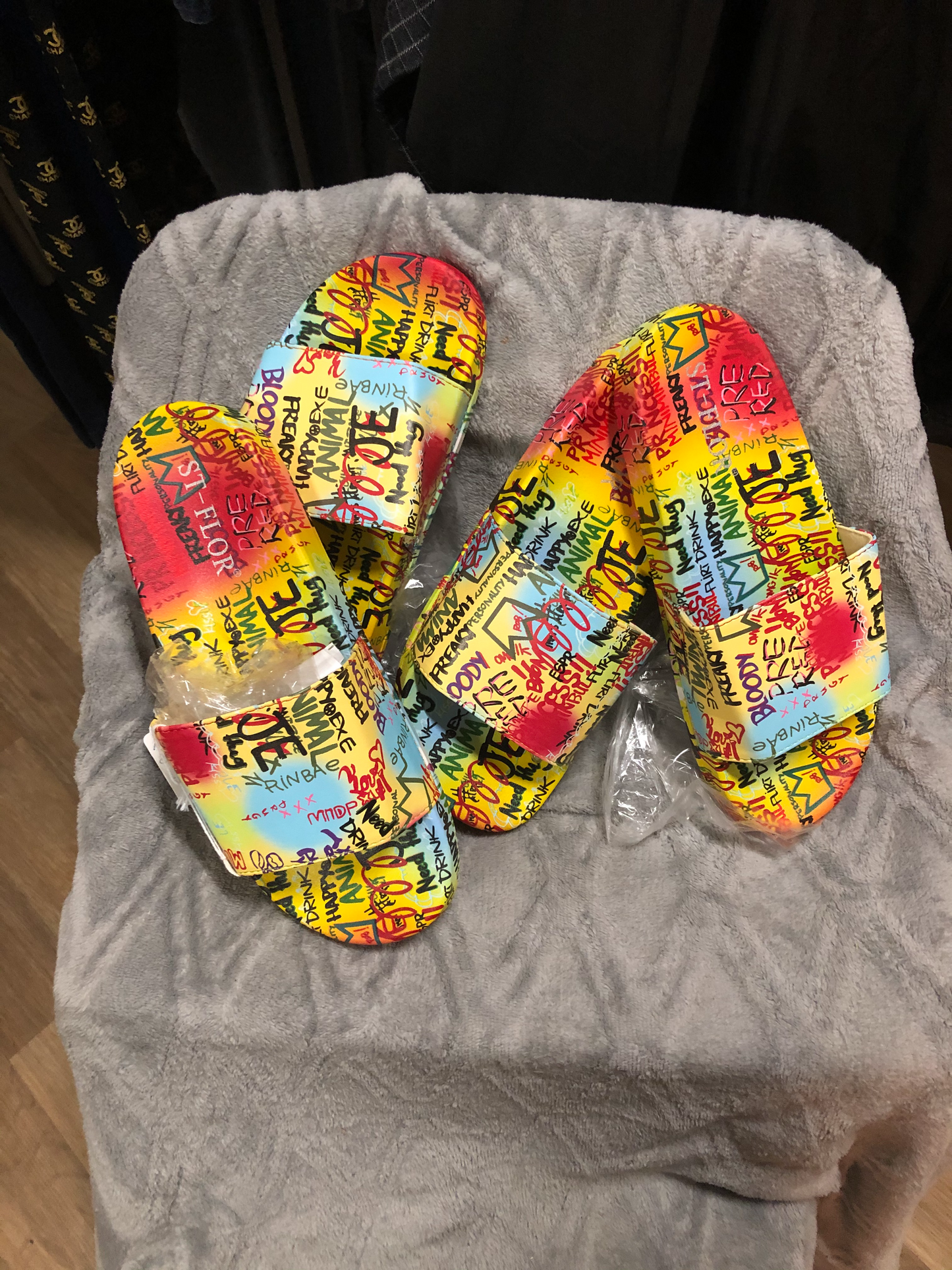 Graffiti Slides Size 8 & 9 (SALE)