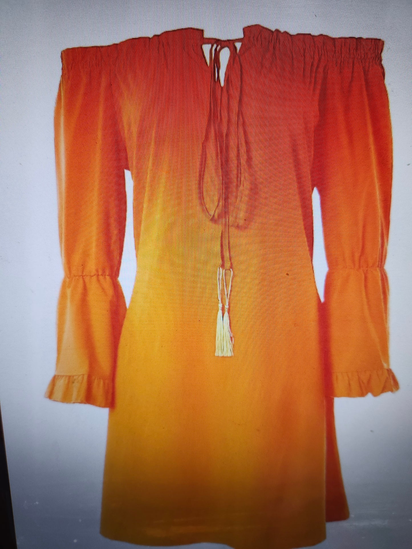 Woman Chic Solid Off ShoulderOr On  Dress Size L(8-10) Color Orange "New Arrival"