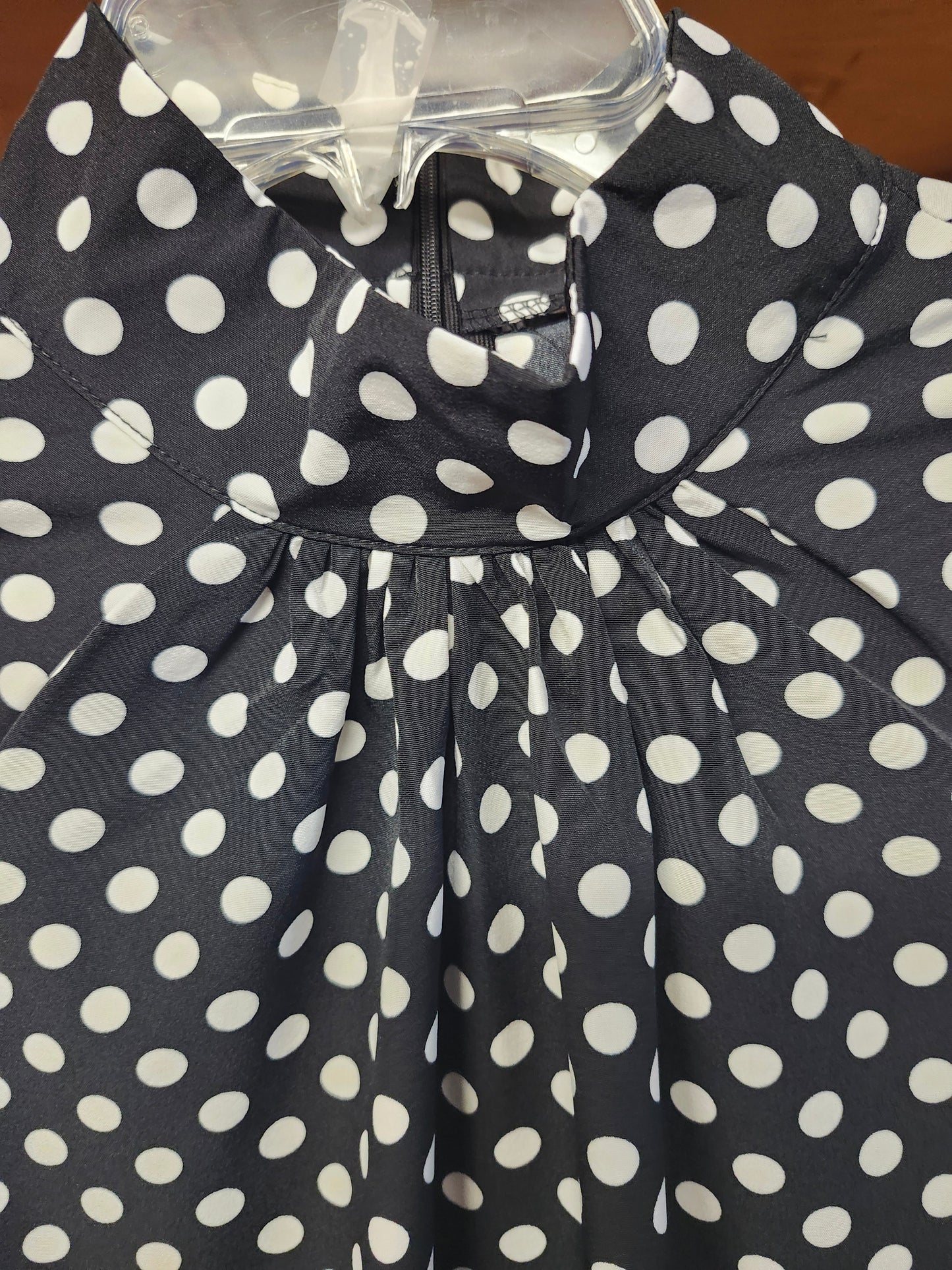 Woman Polka Dot Print Mock Neck Dress Size L(8-10) New Arrival(SOLD OUT)