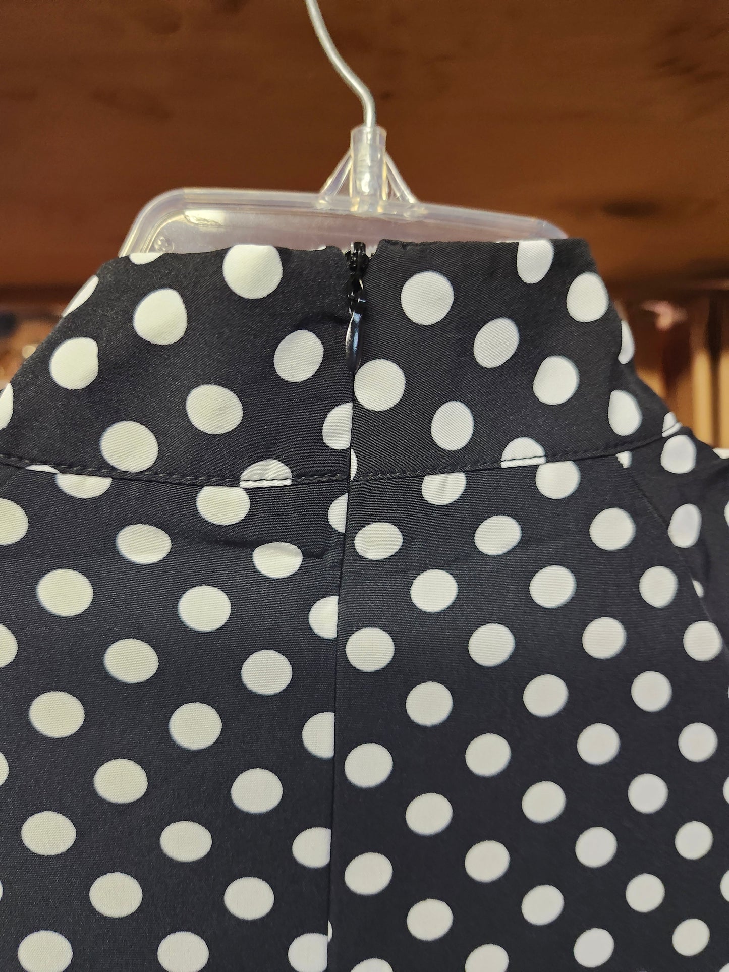 Woman Polka Dot Print Mock Neck Dress Size L(8-10) New Arrival(SOLD OUT)