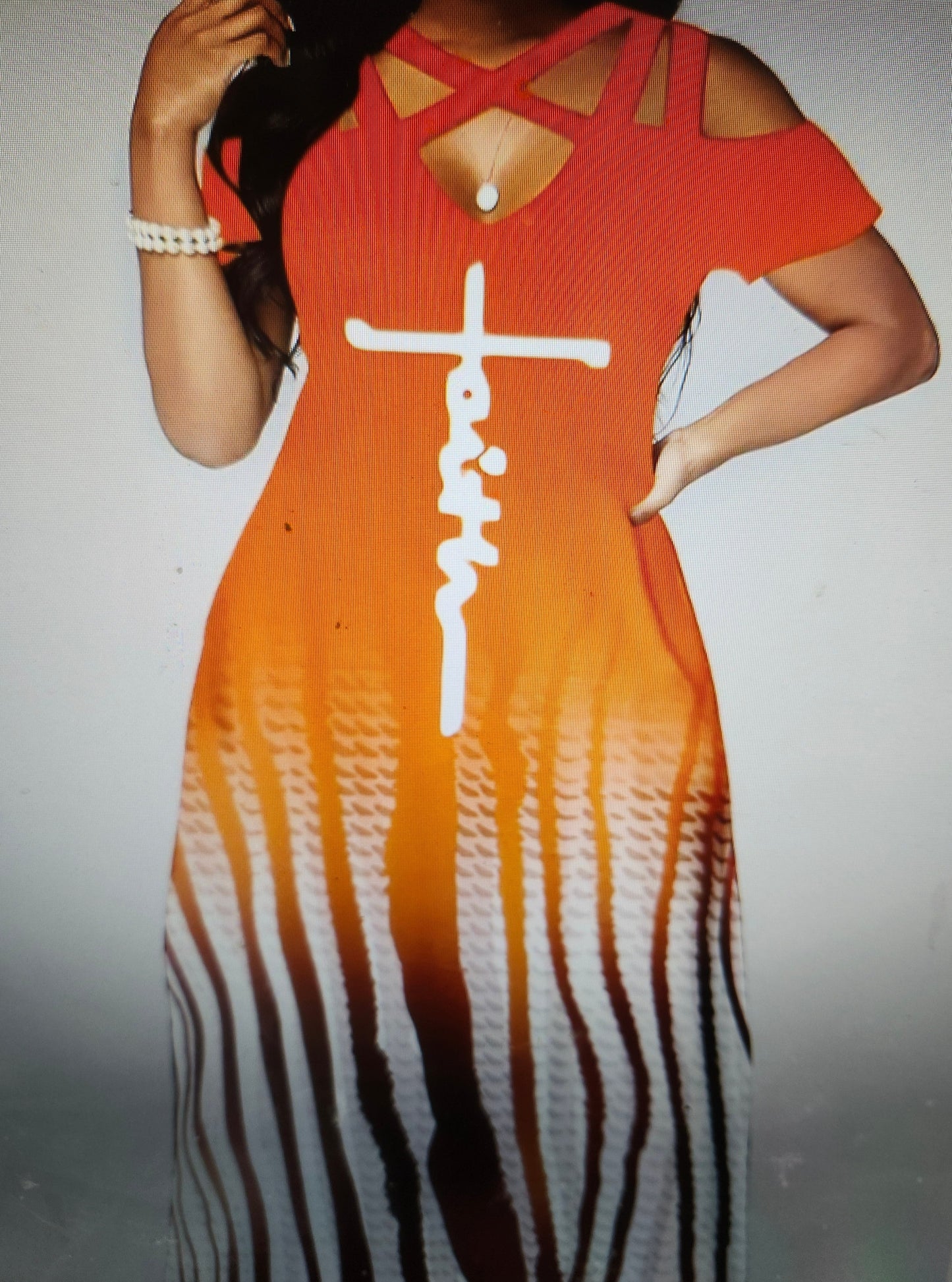 Woman Plus Size Slip On Tie Dye Tunic Dress 1XL "New Arrival"