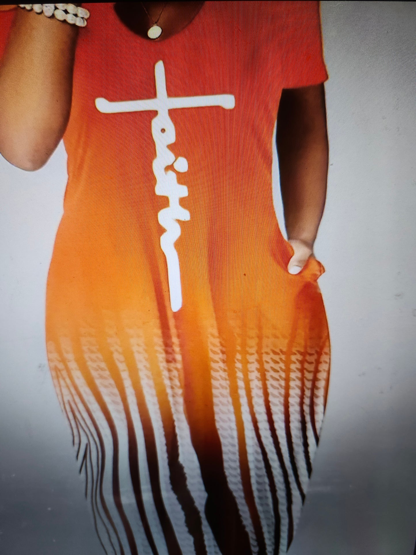 Woman Plus Size Slip On Tie Dye Tunic Dress 1XL "New Arrival"