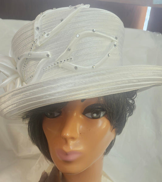 White Elegant Dress Hat. Color White "Just In Time For Mothers Day" SOLD OUT
