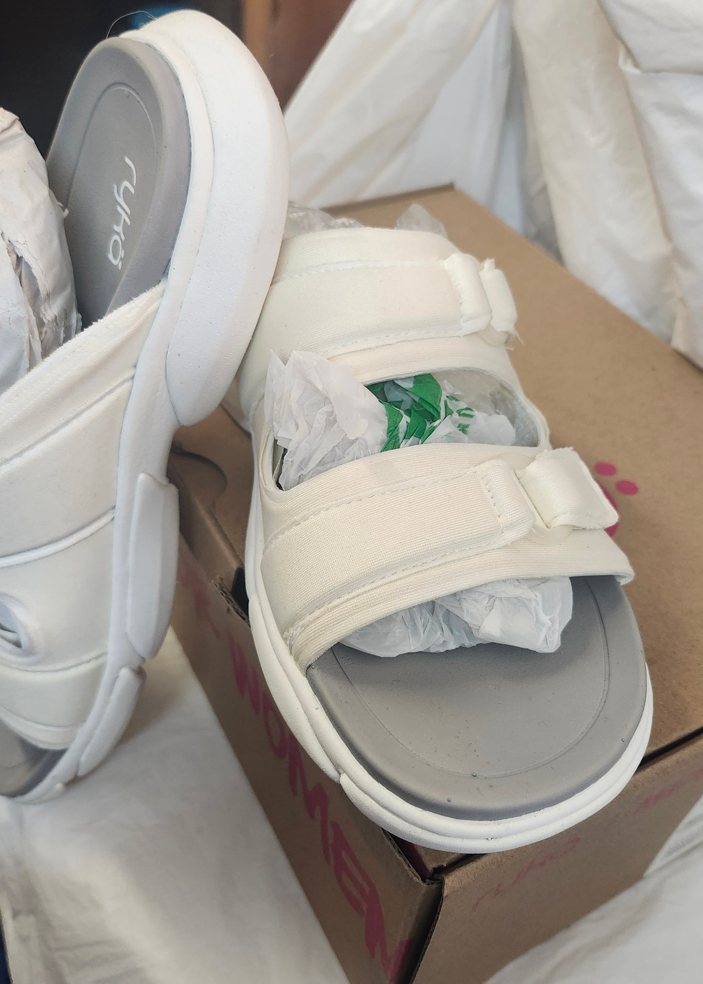 Made for women Devotion Slide By Ryka Size 9.5 Color White 'New Arrival"