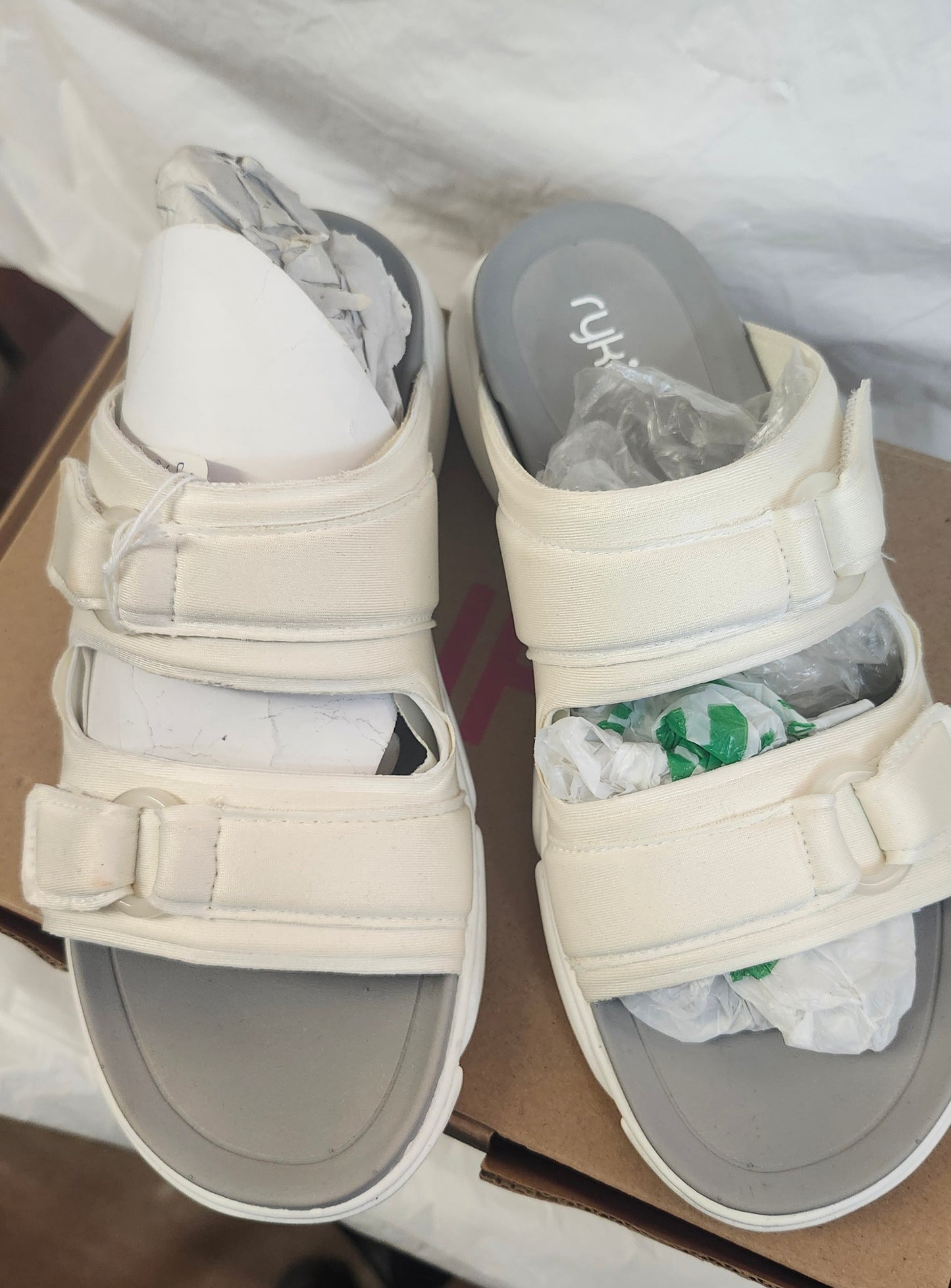 Made for women Devotion Slide By Ryka Size 9.5 Color White 'New Arrival"