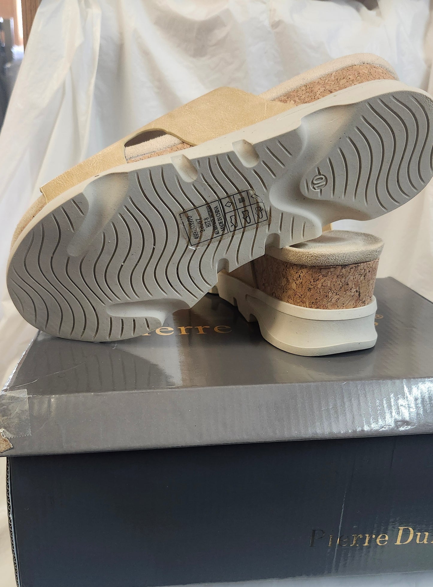 Pierre Dumas woman Hit-8 Wedge Slide Color Nude Size 10M "New Arrival"