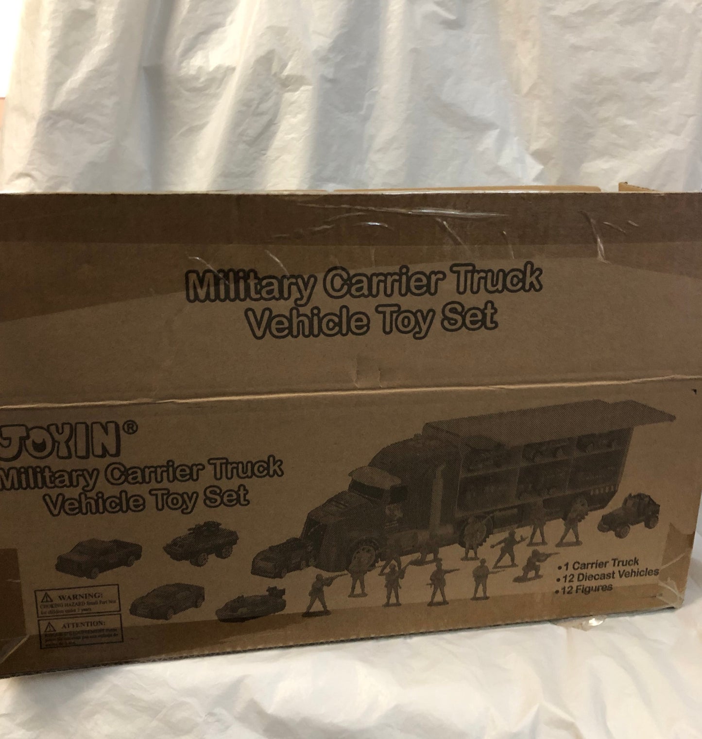 Military Carrier Truck Vehicle Toy Set  With Sound/Flashing Lights Ages 3&Up/ "New Arrival""