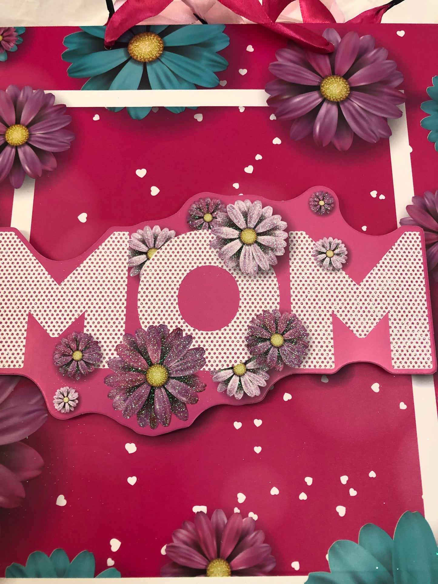 Assorted Floral Pop Out Glitter Gift Bags For Mother's Day 13.21 Or 2 For $20.00 "New Arrival"