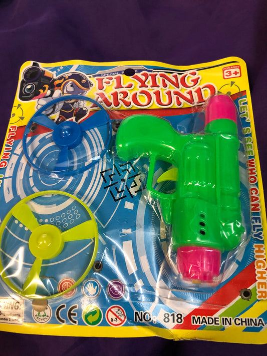 Art Creativity Children Flying Launcher Toy Set Of 2 Spinning Disk 5.00 Ea. "New Arrival"