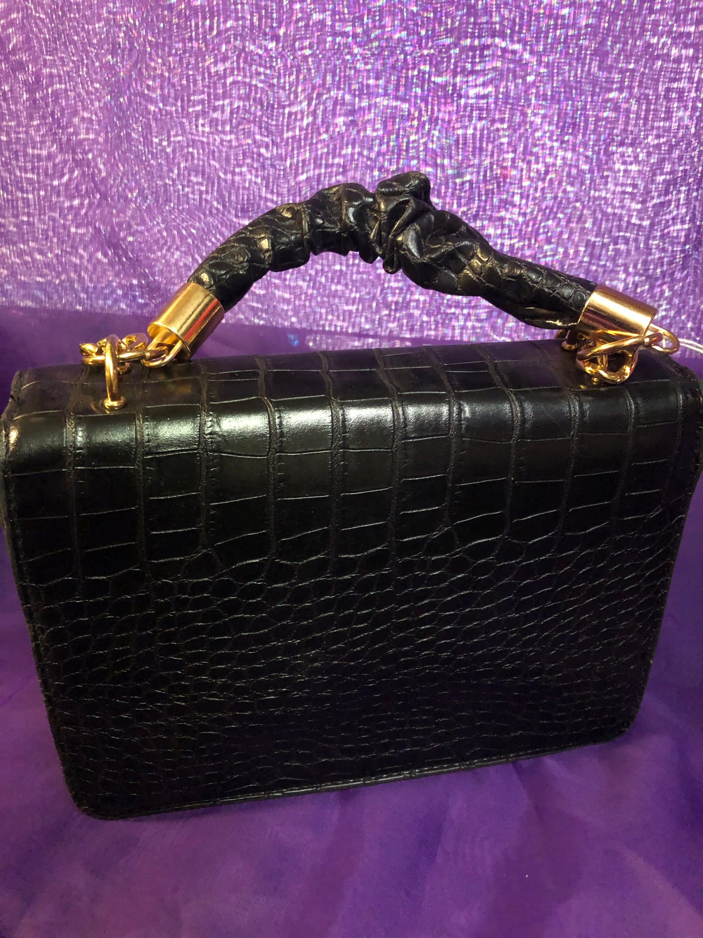 Woman Fashion Tote Bag With The Ruffle Handle/Chain Color Black"New Arrival"