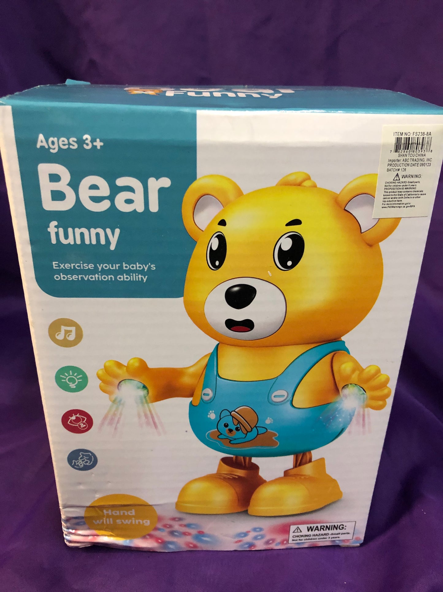 Toy For Kids Ages 3+ Bear Funny Color Yellow " New Arrival"