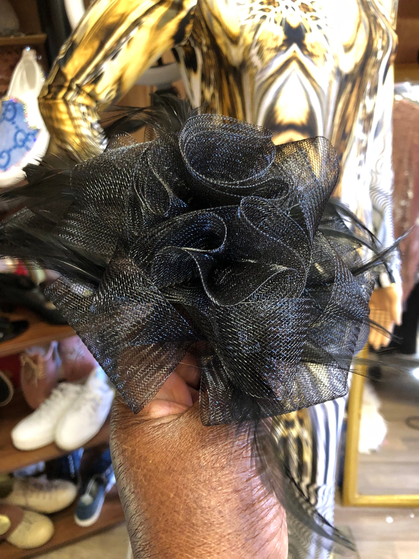 Woman Tuller/Feather Net Fascinator/Hat /Headwear Color Black (SOLD OUT)Thanks For Your Purchase.