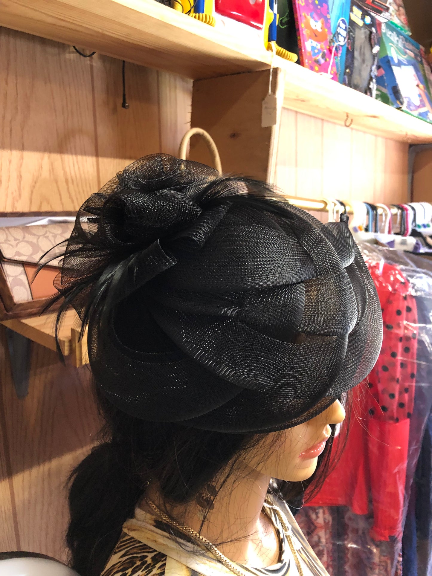 Woman Tuller/Feather Net Fascinator/Hat /Headwear Color Black (SOLD OUT)Thanks For Your Purchase.