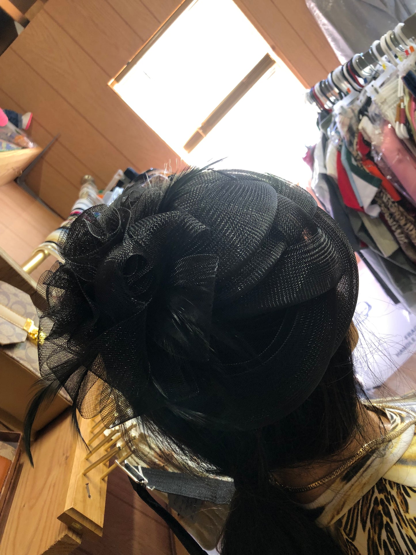 Woman Tuller/Feather Net Fascinator/Hat /Headwear Color Black (SOLD OUT)Thanks For Your Purchase.