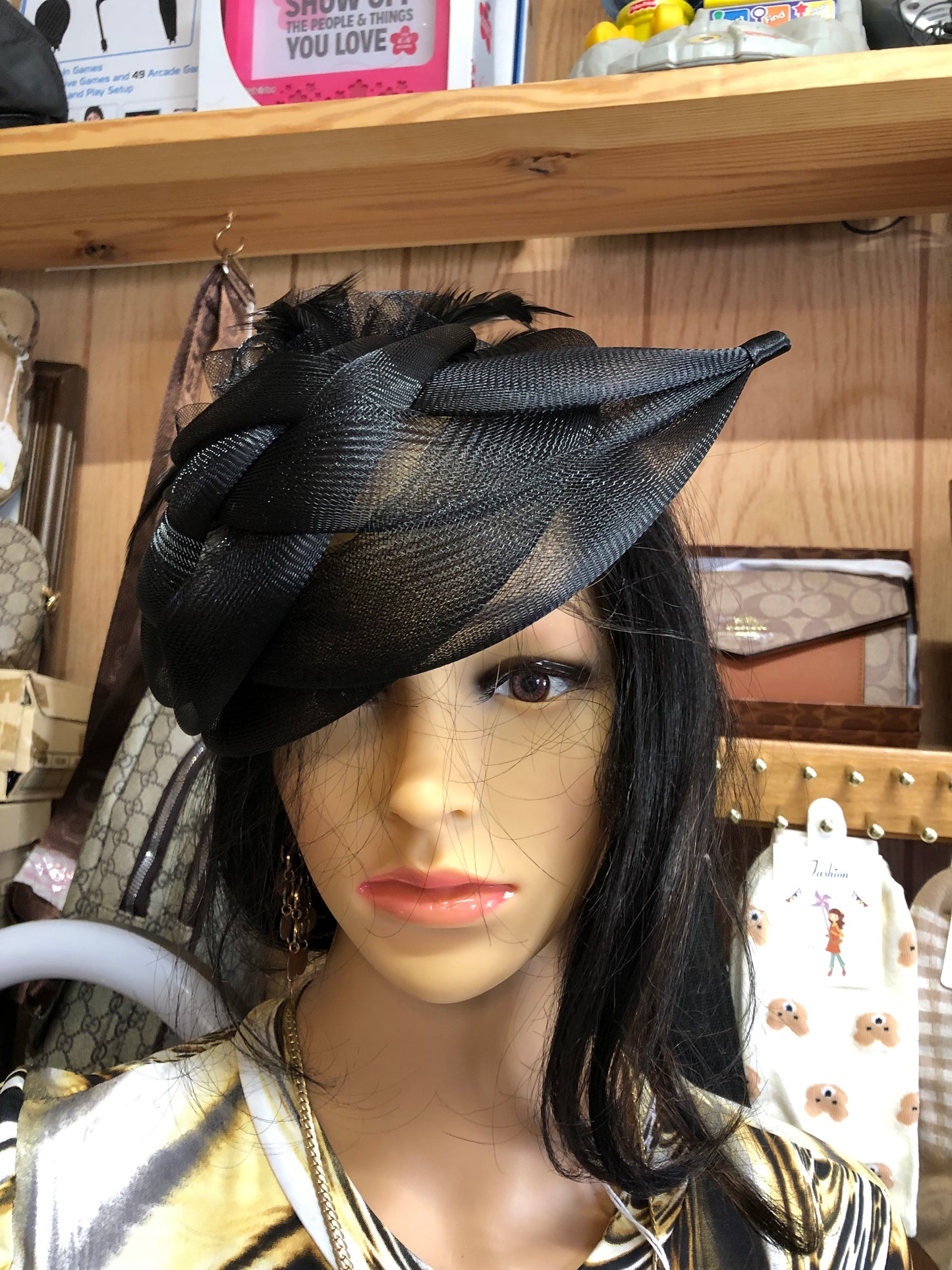 Woman Tuller/Feather Net Fascinator/Hat /Headwear Color Black (SOLD OUT)Thanks For Your Purchase.