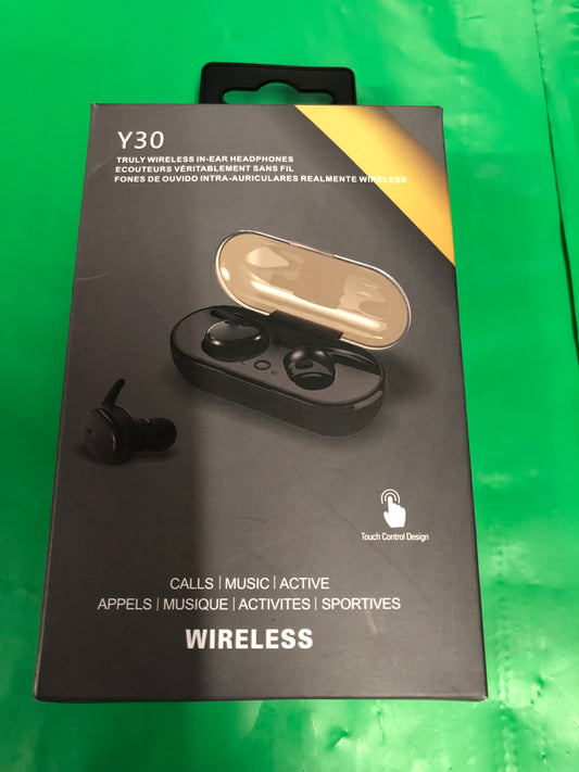 Y30 Truly Wireless In-Ear Headphones Color Black "Great Father's Day Gift"