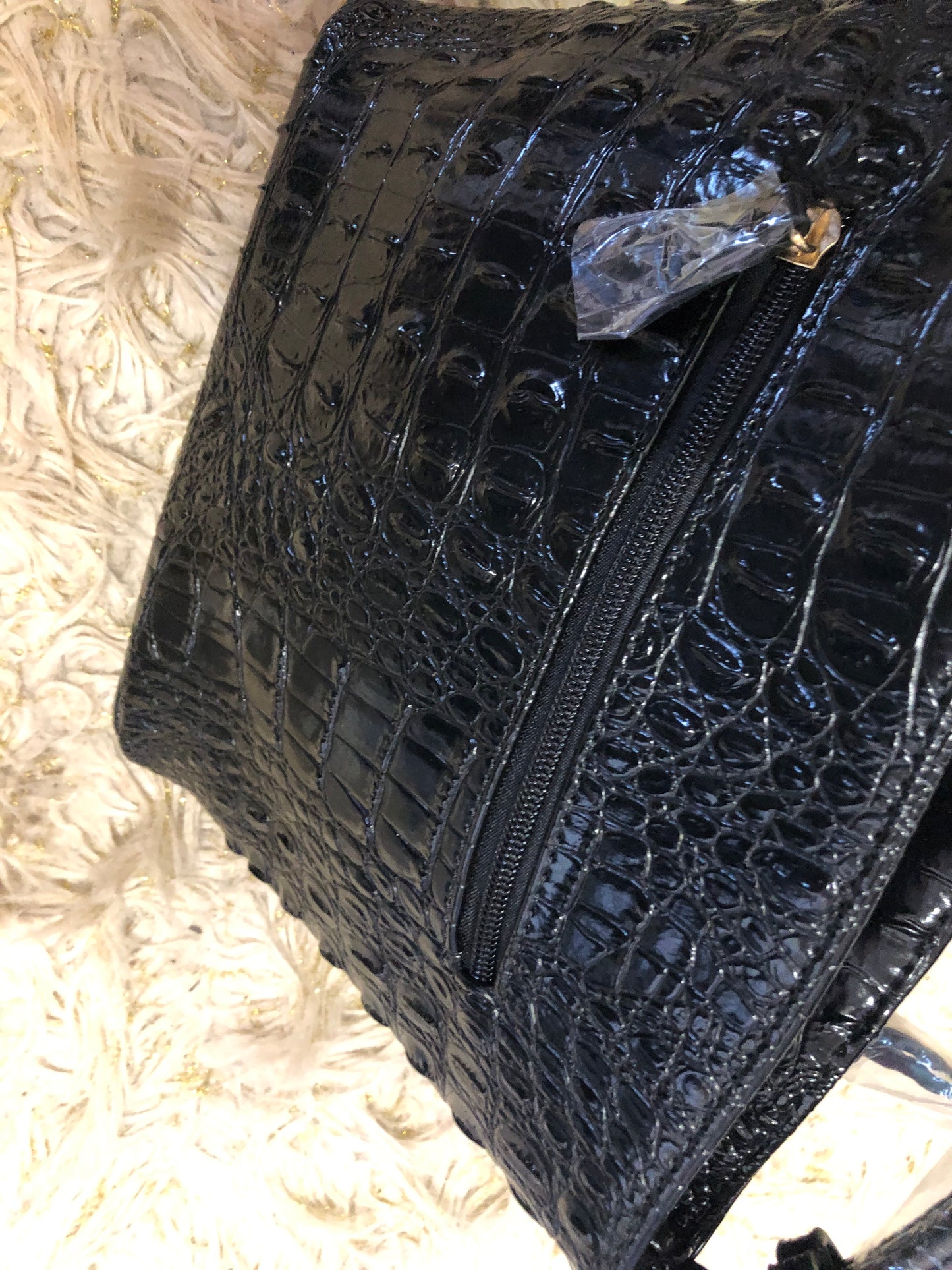 Woman Croc Crossbody Bag Color Black Great "New Arrival" Just In Time For Mother's Day