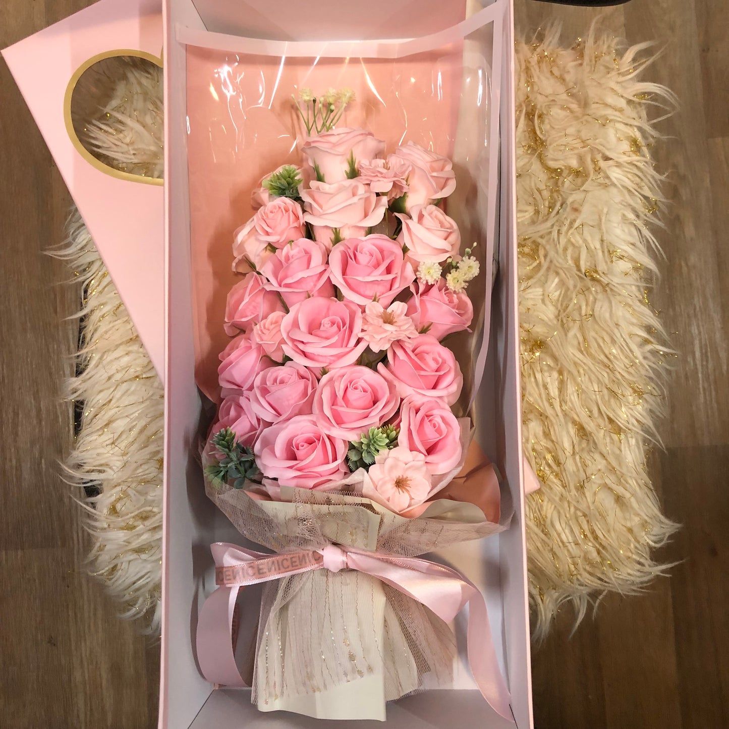 "Just In Time For Mother's Day " 3 Doz. Pink/Peach Silk Scented Roses "New Arrival Going Fast