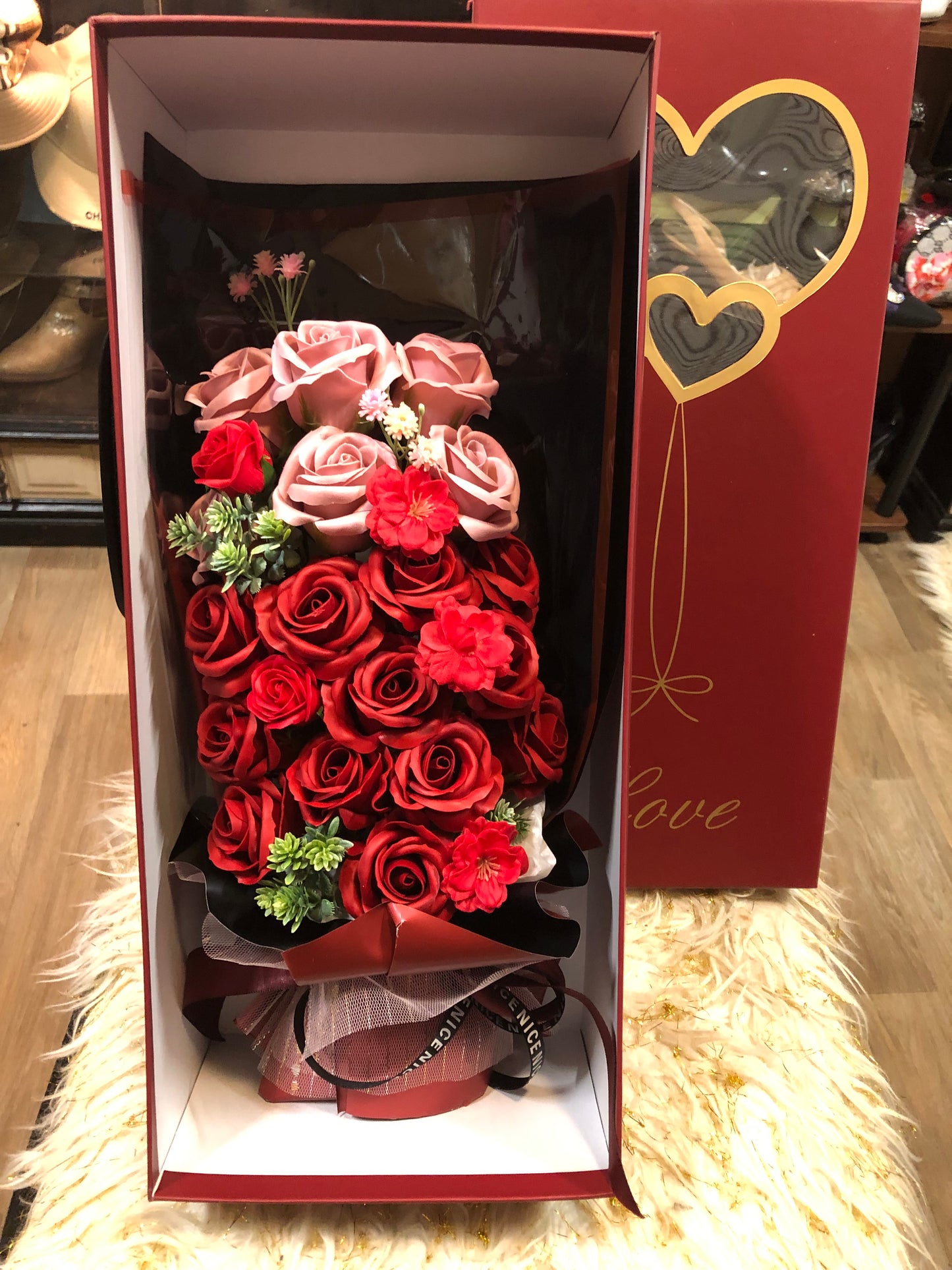 "Just In Time For Mother's Day " 3 Doz. Red/Peach Silk Scented Roses "New Arrival Going Fast"(SOLD OUT