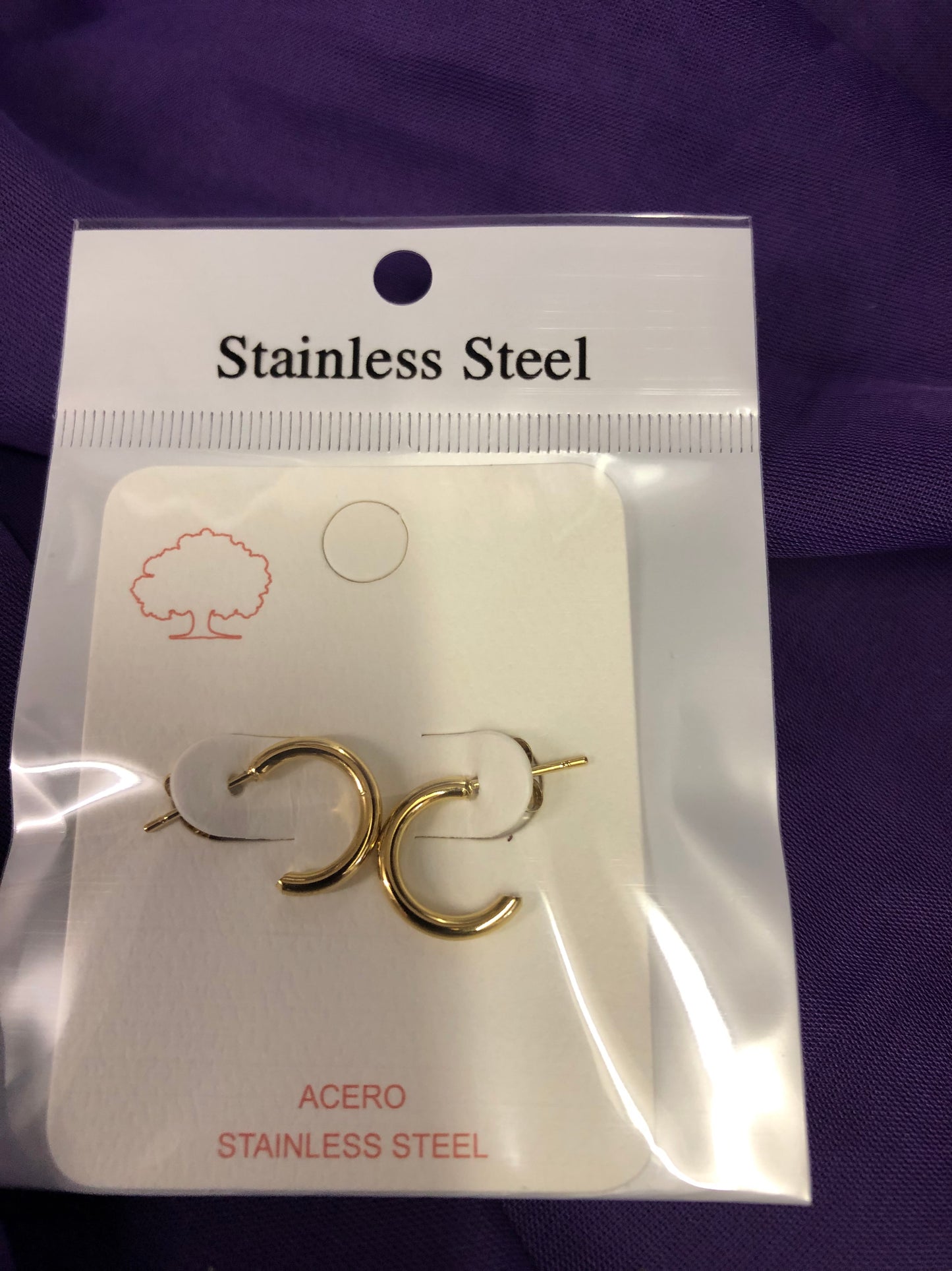 Woman Stainless Steel Small Hoop Earrings "New Arrival" Great Gift For The College Or High School Graduate