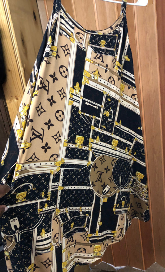Woman Fashion Sun Dress T-Strap Size L/XL
