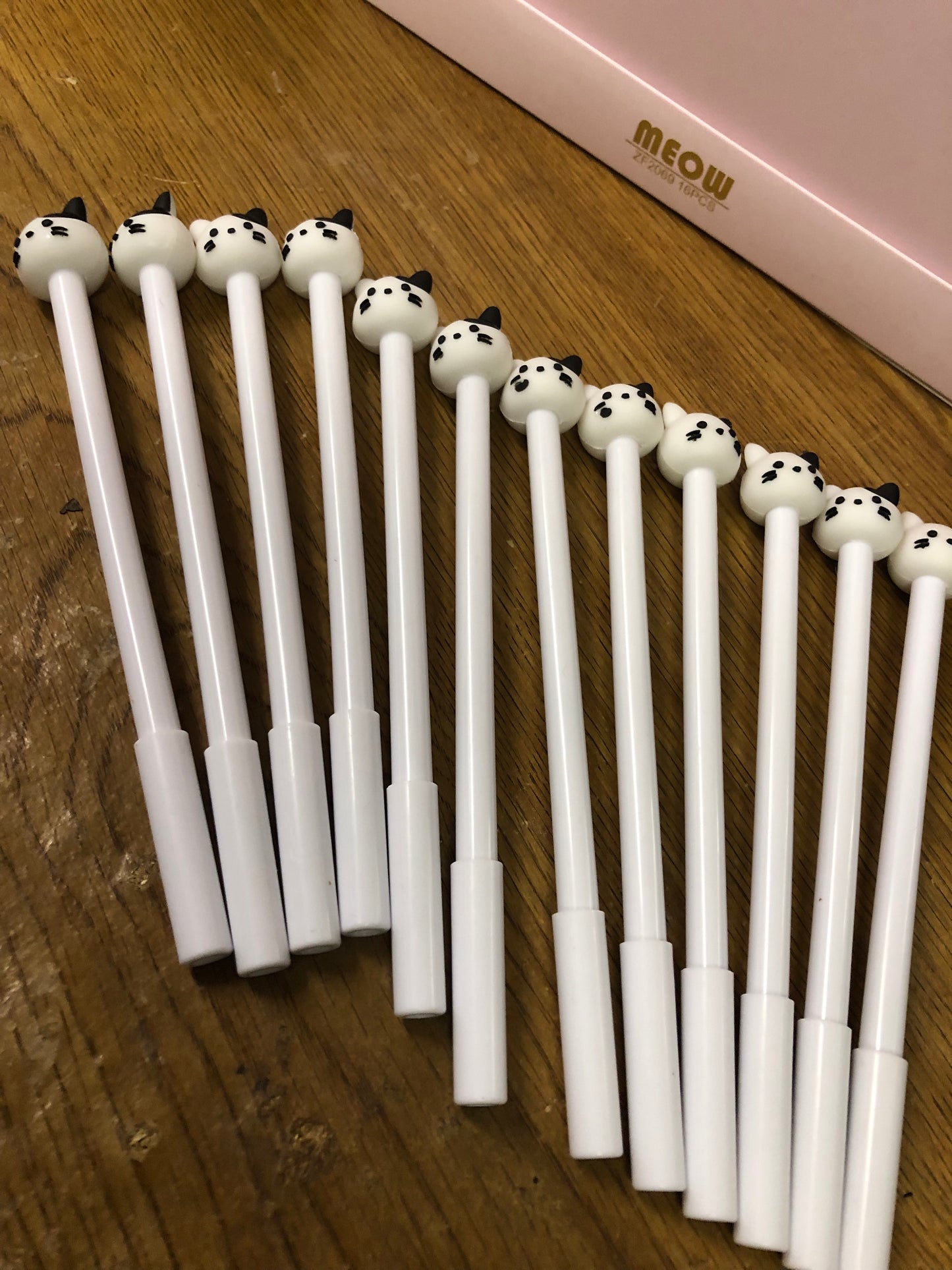 Cat Ball Point Pens Color White/Black "New Arrival" 3.00 Each Or All Only 9 Left  At 27.00