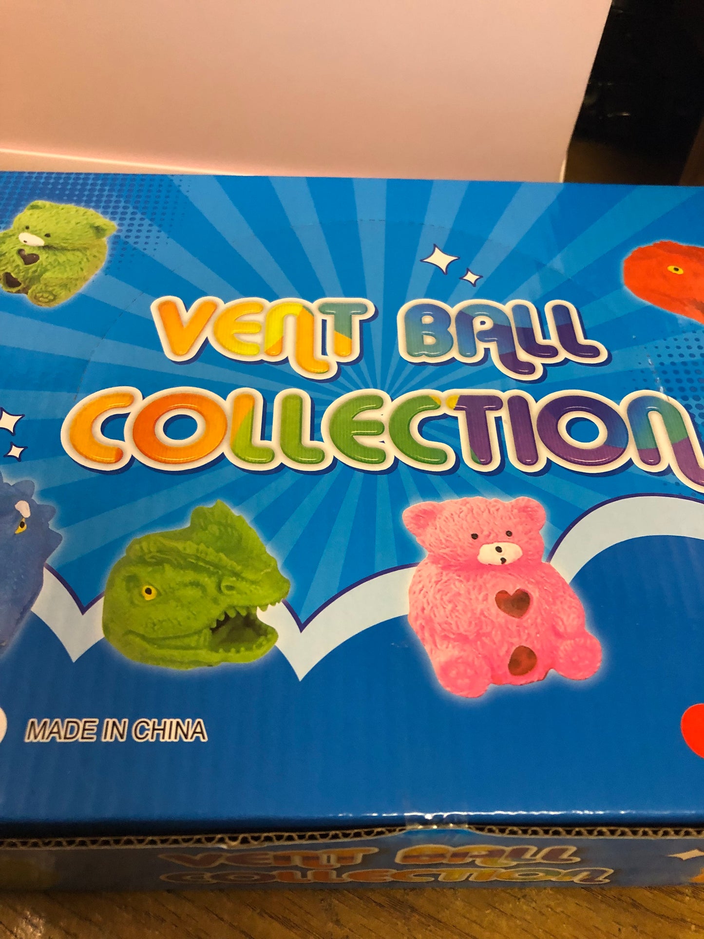 Vent Ball Collection For Ages 3+ Dinosaur Head Squeeze Squishable Doz. 40.00