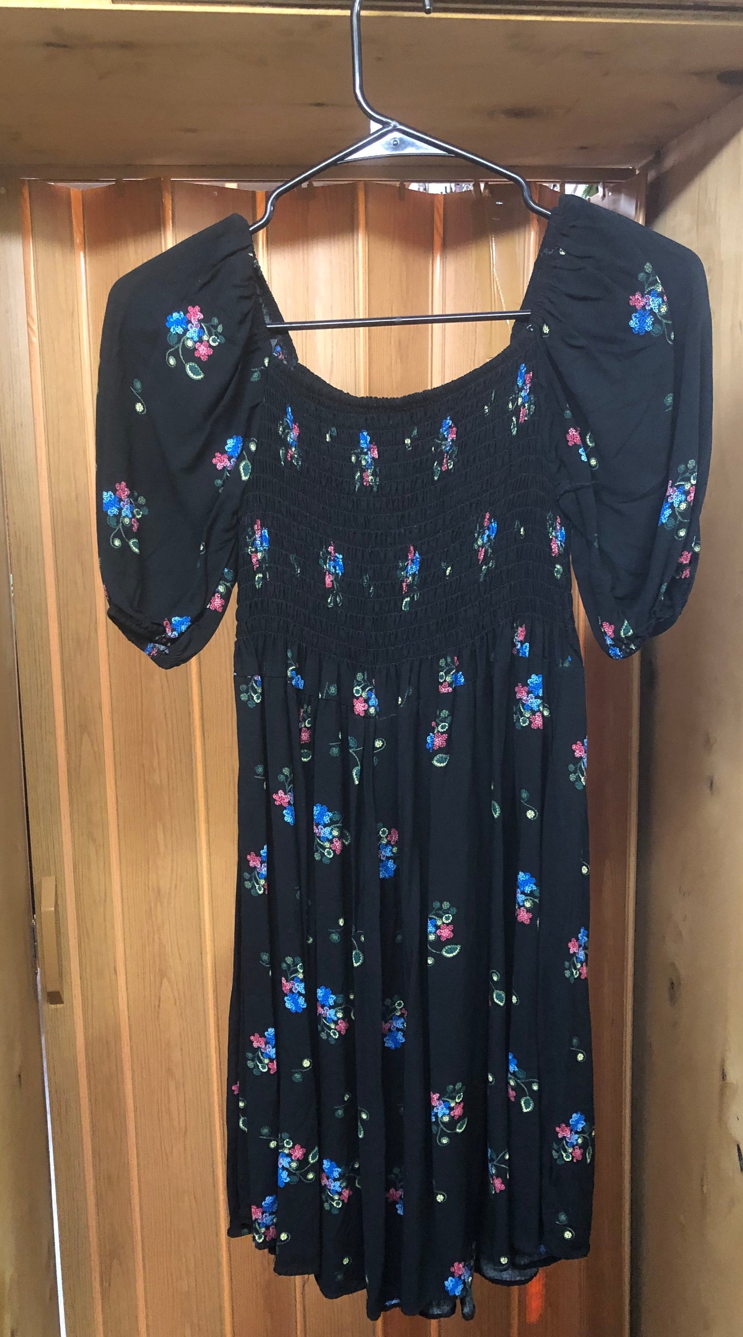 Summer Romper Dress Color Black Multi With Floral Print "New Arrival"