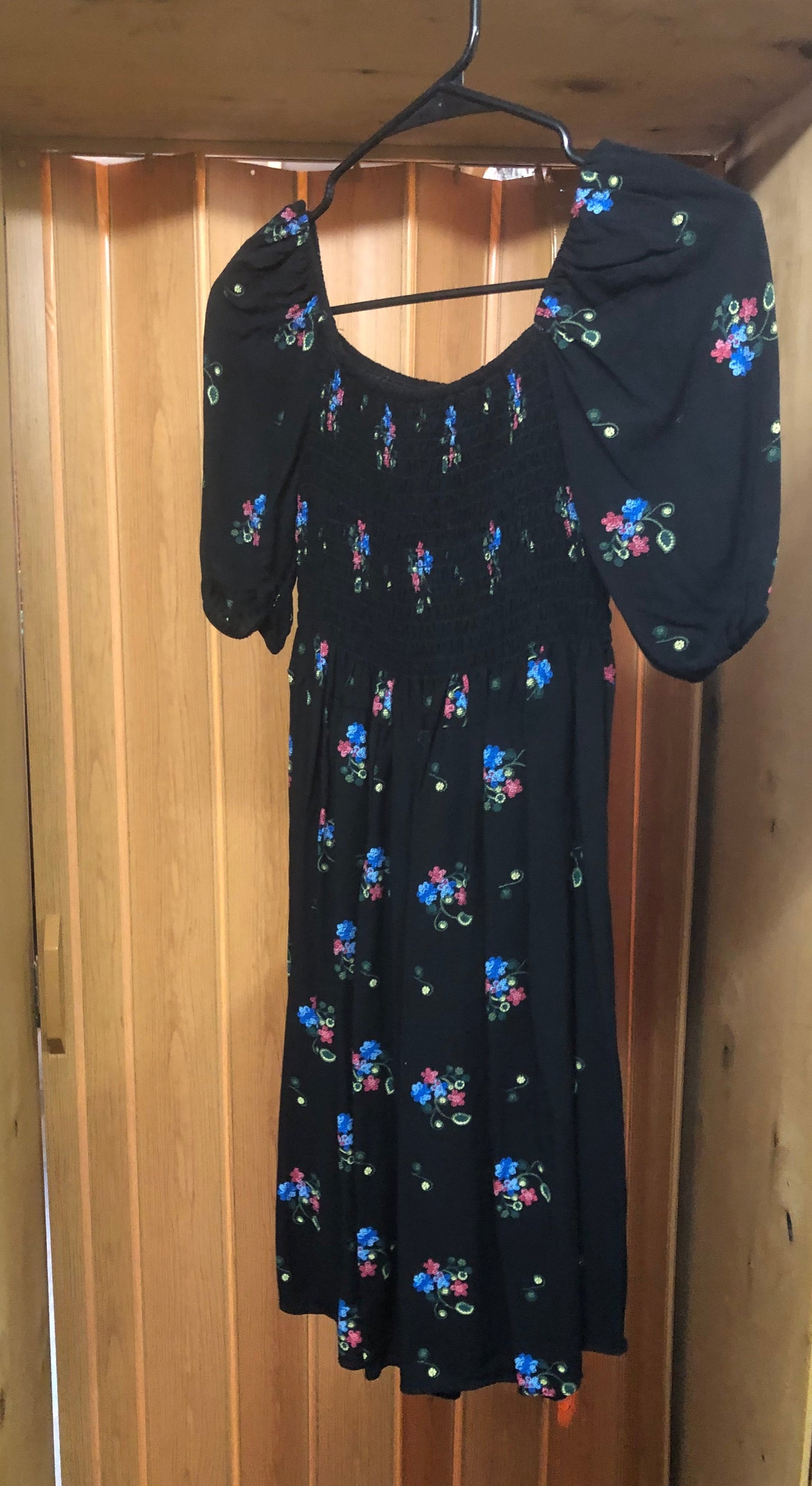 Summer Romper Dress Color Black Multi With Floral Print "New Arrival"