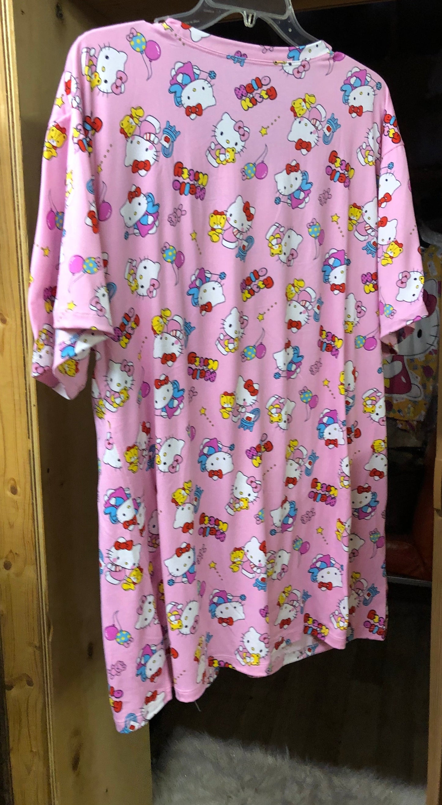 Woman Plus Size 1XL/2XL Hello Kitty Sleep Shirt Dress Color Pink "New Arrival"SOLD OUT"