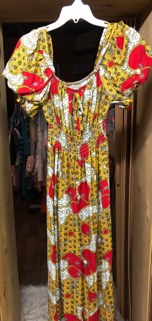 Woman  Fashion Inspired Jumpsuit Puff Sleeves Slip On Size L/XL "New Arrival"