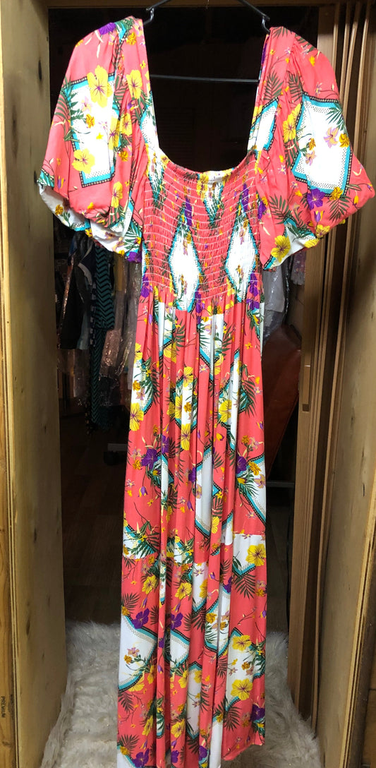 Woman Maxi Long Summer Dress Slip On Dress Size Med./Large "New Arrival" SOLD OUT
