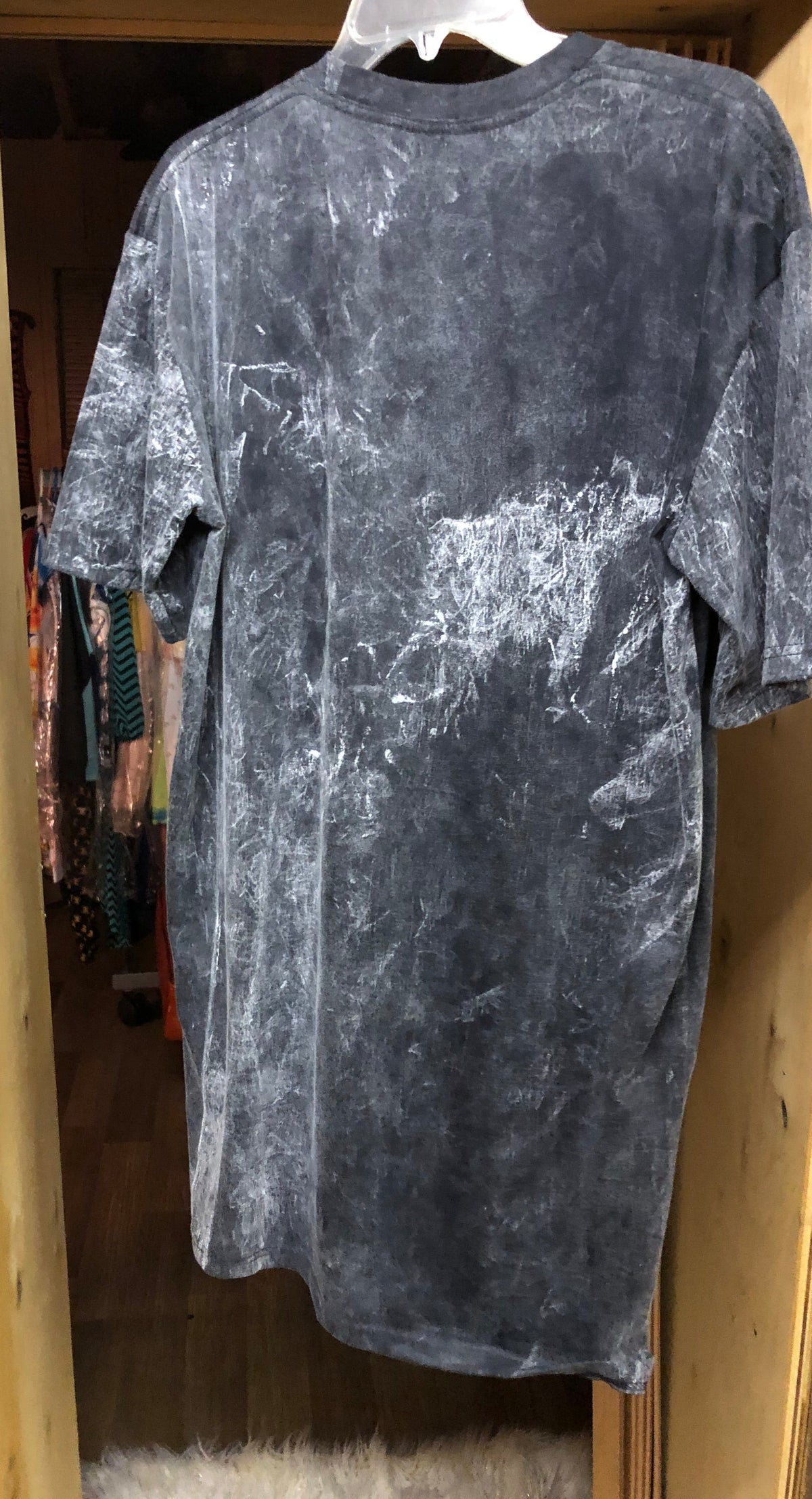 Woman "Betty Boop" Shirt Dress Size L/XL Color Coral Gray/Blk. "New Arrival"