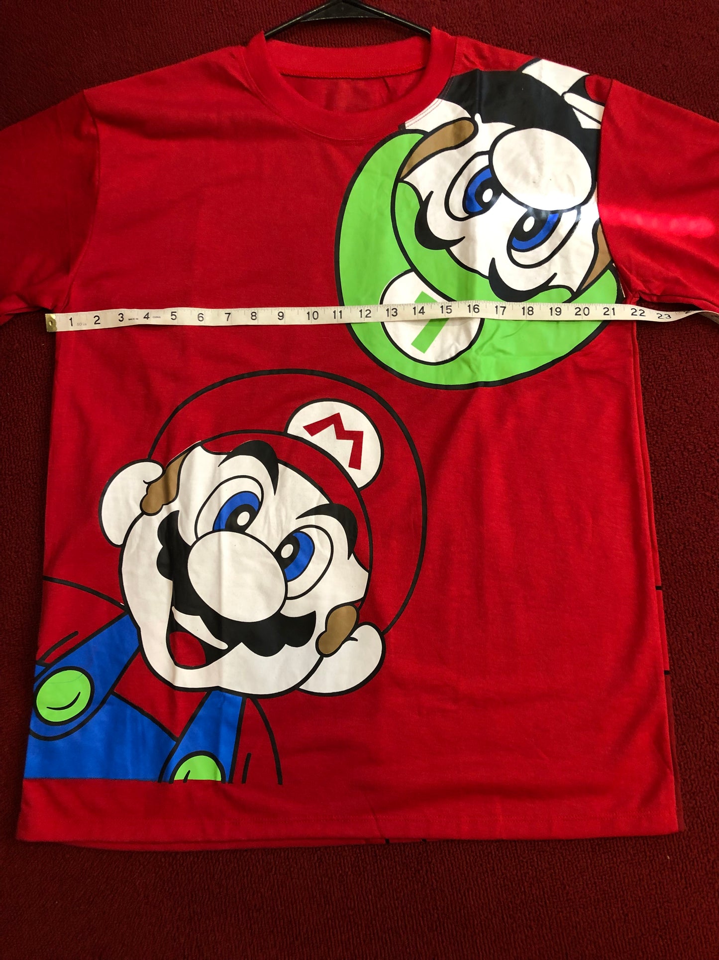 Men/Woman Graphic Nintendo Super Mario T-Shirt Color Red Size L/XL "New Arrival" SOLD OUT