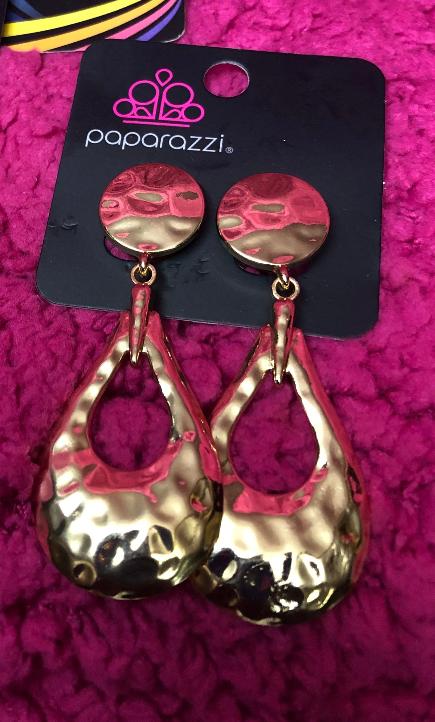 Woman Fashion Paparazzi Clip On Earings In The Color Gold " New Arrival"