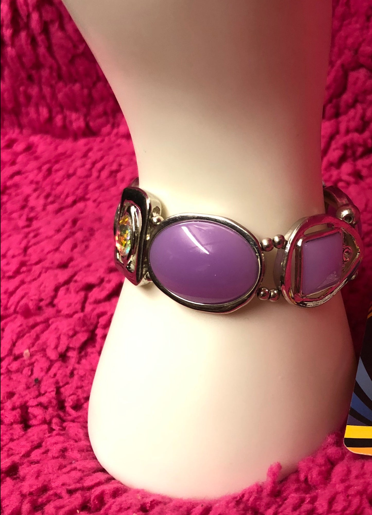 Woman Fashion Paparazzi Majestic Mashup Purple Bracelet "New Arrival" It's On A Stretchy Band