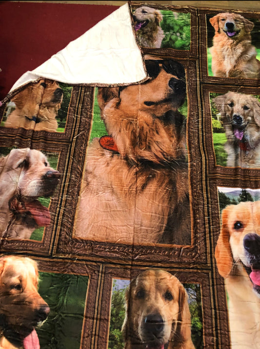 Golden Retriver Blanket Size 80x60 In It's Original Packaging (New Arrival)