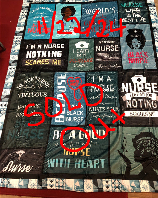 Soft And Cozy Embroidered Nurse Blanket Size 80x60 New Arrival (SOLD OUT)